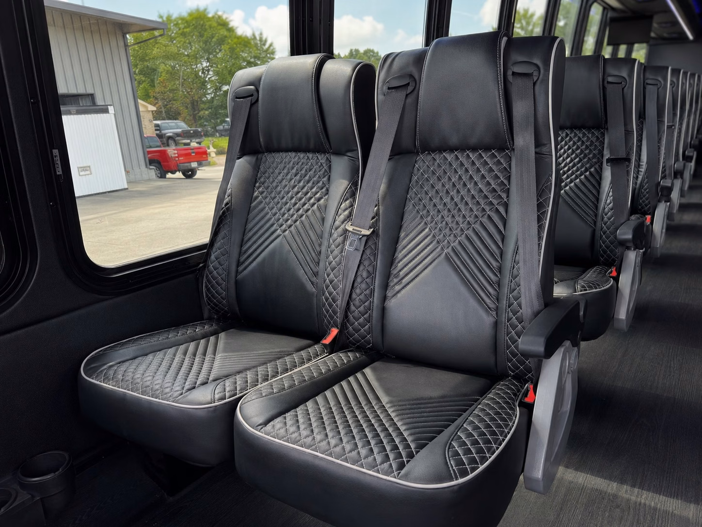 56 passenger charter bus inside